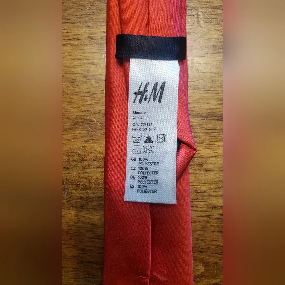H&M Boys Red Tie With Adjustable Strap